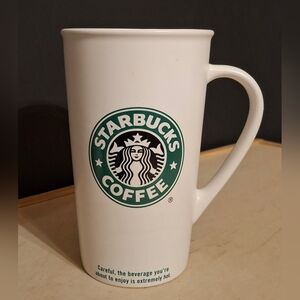 Vintage 2005 Starbucks white ceramic 16oz mug "venti"
